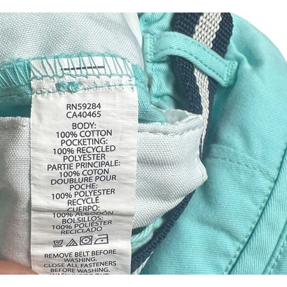 The Childrens Place Toddler Boys Shirt and Belted Chino Shorts Set Aqua 3T NEW - Picture 11 of 13